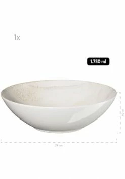 MÄSER Salatschüssel-Set, Steinzeug Ossia Weiß/ Beige -KARAFFEN-KRUEGE Verkäufe unnamed file 1043