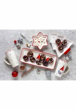 MÄSER Tellerset, Steingut Aurela Rot/ Weiß/ Grau -KARAFFEN-KRUEGE Verkäufe unnamed file 1078