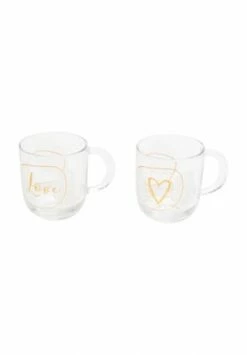 LEONARDO Tassen-Set 'Love', 400 Ml Transparent/ Gold