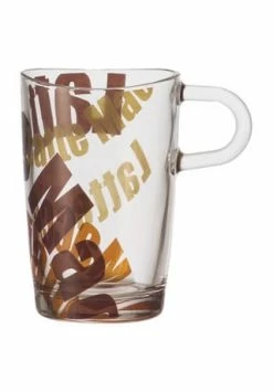LEONARDO Latte Macchiato Glas "Loop", Ø 8 Cm Braun, Klar