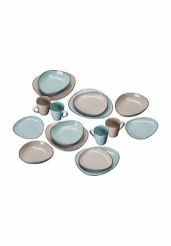 GALERIA Home Kaffee- Und Tafelservice "Naturlook", Türkis