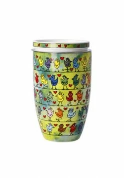 Goebel Teetasse Mit Deckel Und Sieb James Rizzi - Birds On A Love Wire Bunt -KARAFFEN-KRUEGE Verkäufe unnamed file 187
