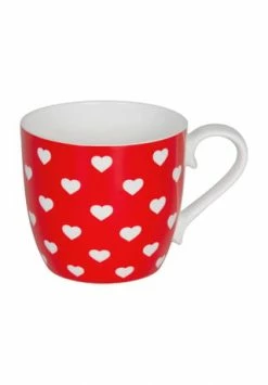 KÖNITZ Henkelbecher "Hearts", 425 Ml Rot, Weiß