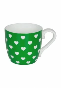 KÖNITZ Henkelbecher "Hearts", 425 Ml Grün, Weiß