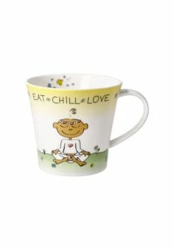 Goebel Coffee-/Tea Mug Der Kleine Yogi - "Eat Chill Love" Bunt