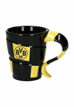 Fanartikel Tasse "BVB", Hochwertig, Keramik, Küchenhelfer Schwarz/ Gelb