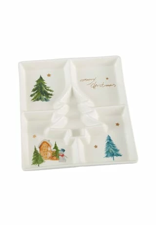 PURE DAY Snack-Teller X-Mas Weiß 3 PURE DAY Snack-Teller X-Mas Weiß