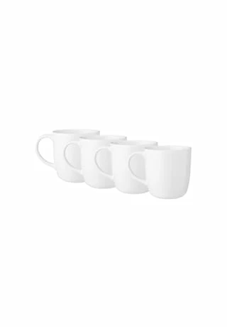 BUTLERS® NATIVE 4x Tasse Mit Henkel 300ml Weiß 3 BUTLERS® NATIVE 4x Tasse Mit Henkel 300ml Weiß