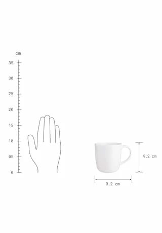 BUTLERS® NATIVE 4x Tasse Mit Henkel 300ml Weiß 7 BUTLERS® NATIVE 4x Tasse Mit Henkel 300ml Weiß – Bild 5