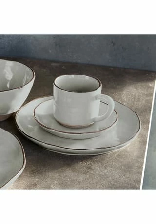 LOBERON Dessertteller 6er Set Biarré Grau 5 LOBERON Dessertteller 6er Set Biarré Grau – Bild 3