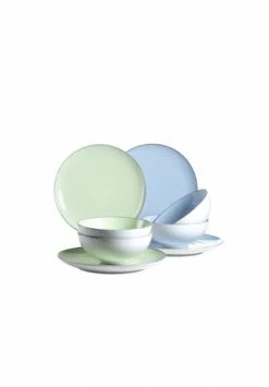 MÄSER Tellerset, Keramik MAILA Grün/ Blau