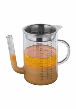KÜCHENPROFI Fett-Trennkanne, Edelstahlsieb, Borosilikatglas, 1 L
