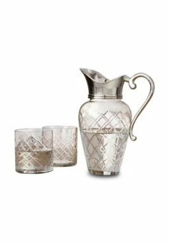 LOBERON Karaffe Mit Gläsern Roseline Klar/silber