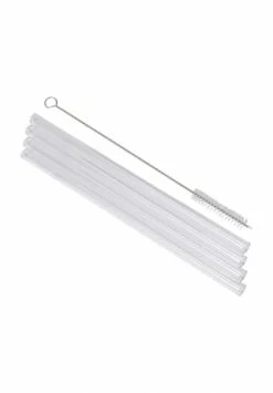 LEONARDO Glas-Trinkhalme "Ciao", Mit Bürste, 4er-Pack