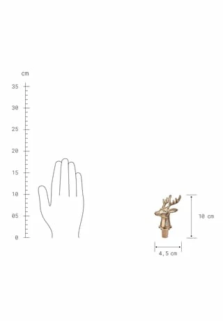 BUTLERS® TOPPER Flaschenverschluss Hirsch Höhe 10cm 6 BUTLERS® TOPPER Flaschenverschluss Hirsch Höhe 10cm – Bild 4